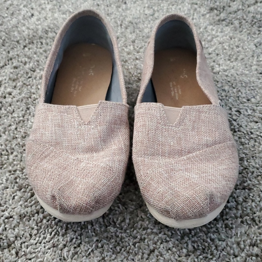 Toms - Beige with shiny thread - Size 8 - Picture 2 of 6